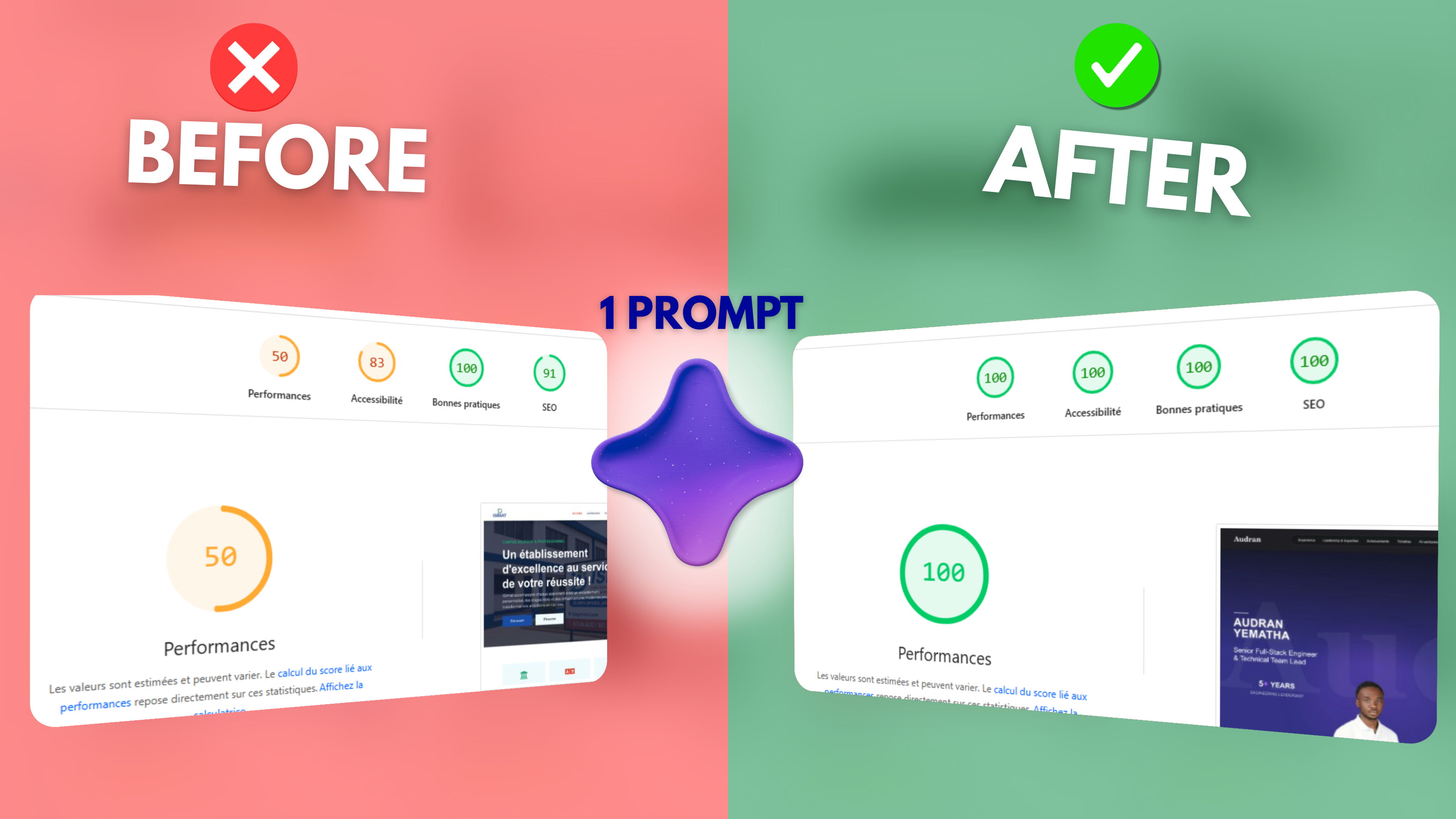 How I achieved 100% Performance & SEO with a Single Claude Prompt